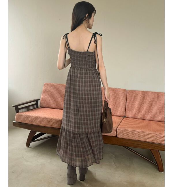  「バイカラーリボンキャミワンピース」|ワンピース|