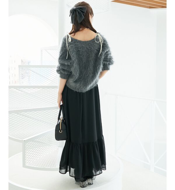  「バイカラーリボンキャミワンピース」|ワンピース|