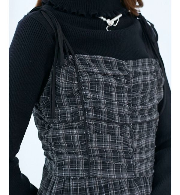  「バイカラーリボンキャミワンピース」|ワンピース|