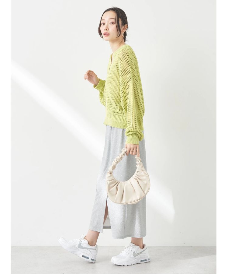 earth music&ecology「メッシュジップカーディガン」|カーディガン|