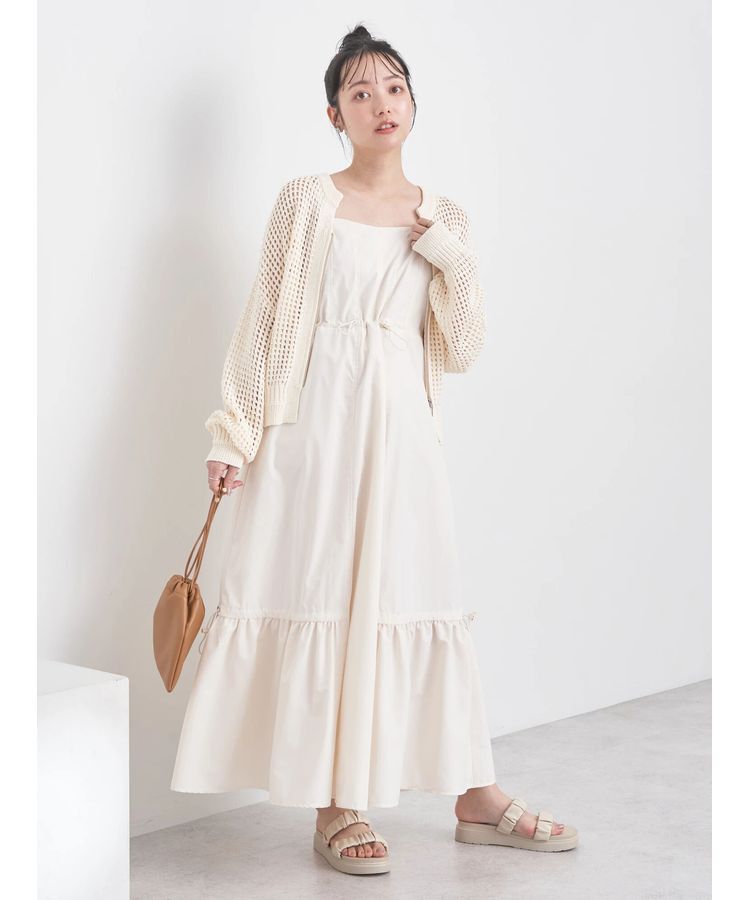 earth music&ecology「メッシュジップカーディガン」|カーディガン|