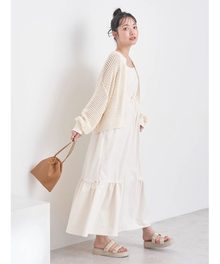 earth music&ecology「メッシュジップカーディガン」|カーディガン|