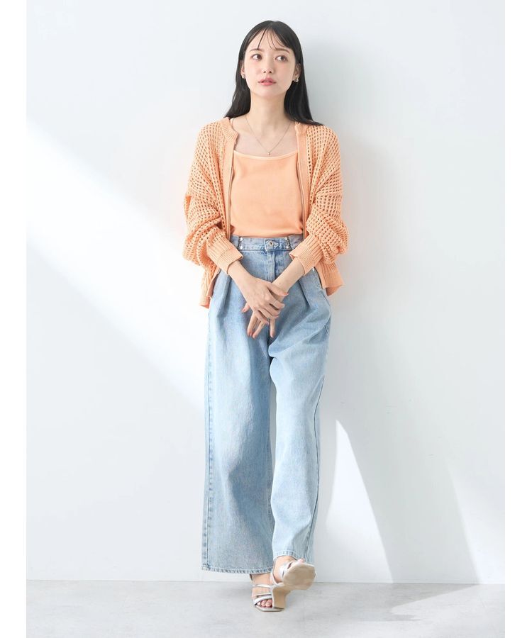 earth music&ecology「メッシュジップカーディガン」|カーディガン|