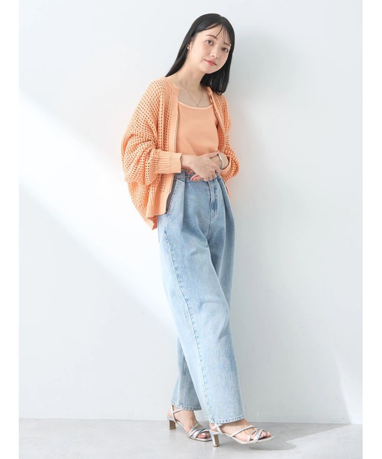 earth music&ecology「メッシュジップカーディガン」|カーディガン|