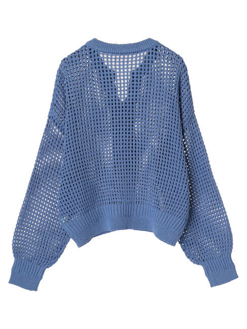 earth music&ecology「メッシュジップカーディガン」|カーディガン|