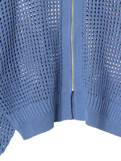 earth music&ecology「メッシュジップカーディガン」|カーディガン|