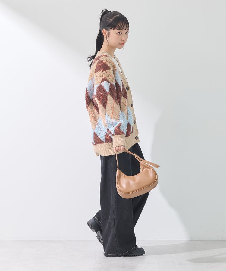 earth music&ecology「ループ編みアーガイルカーディガン」|カーディガン|