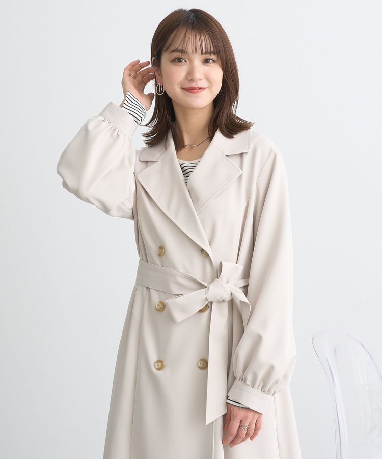 earth music&ecology「パフスリーブトレンチコート」|トレンチコート|