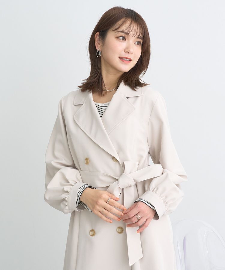 earth music&ecology「パフスリーブトレンチコート」|トレンチコート|