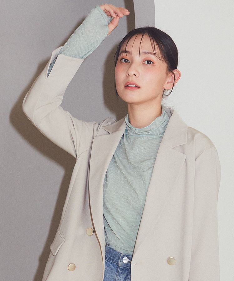 earth music&ecology「シアーラメハイネックプルオーバー」|Tシャツ・カットソー|