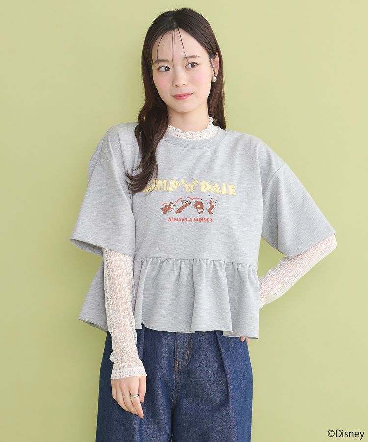 earth music&ecology「チップ&デール/フリル裏毛プルオーバー」|Tシャツ・カットソー|