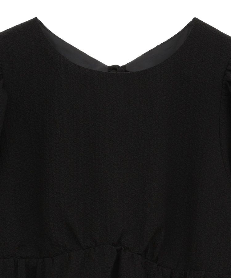 earth music&ecology「バックリボンパフスリーブミニワンピース」|ワンピース|