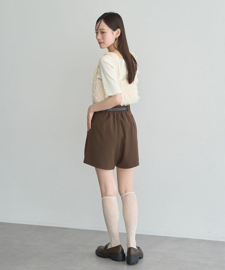 earth music&ecology「【WEB限定】ベロアリボンフェザービスチェ」|ベスト・ジレ|