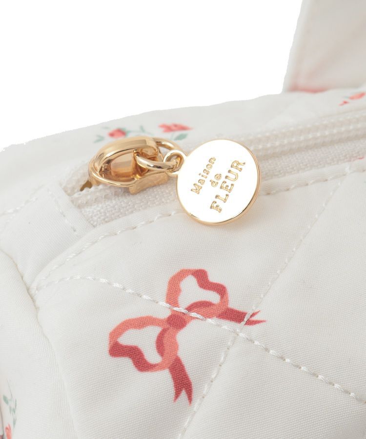 Maison de FLEUR「フラワーリボンプリント2Wayボストンバッグ」|トートバッグ|