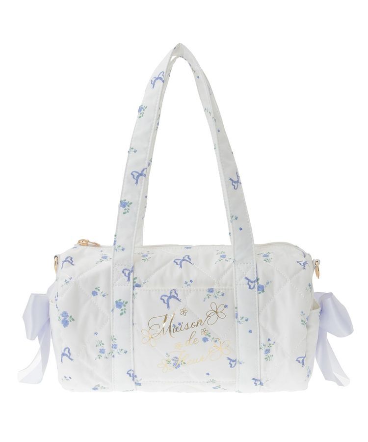 Maison de FLEUR「フラワーリボンプリント2Wayボストンバッグ」|トートバッグ|