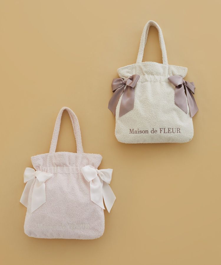 Maison de FLEUR「ボアダブルリボントートバッグ」|トートバッグ|