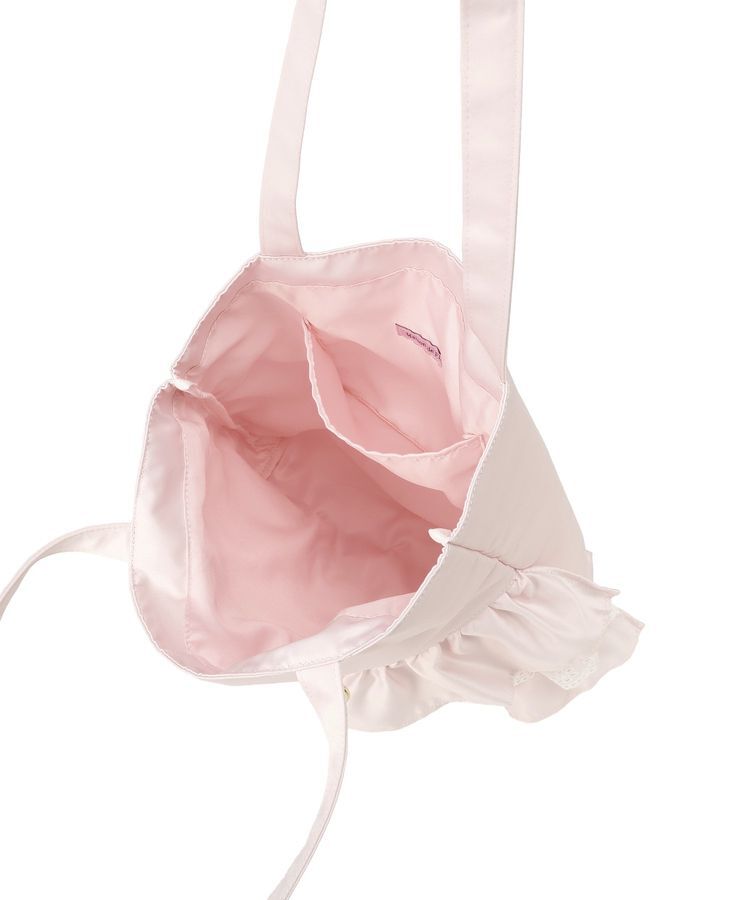 Maison de FLEUR「サテンフロントフリルスクエアトートバッグ」|トートバッグ|