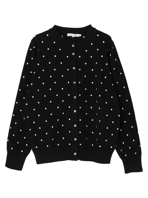  「Dotモックネックニットカーディガン」|カーディガン|