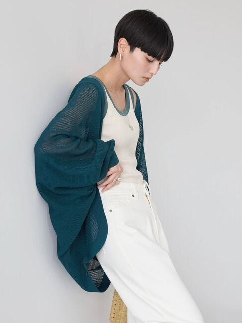 AMERICAN HOLIC「ニュアンスメッシュカーディガン」|カーディガン|