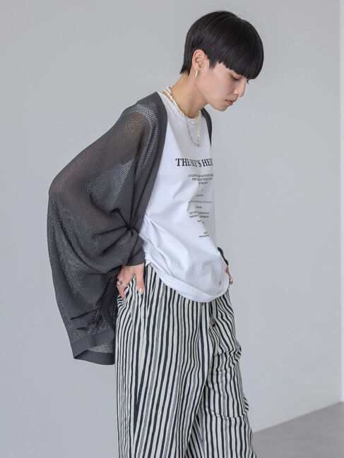 AMERICAN HOLIC「ニュアンスメッシュカーディガン」|カーディガン|