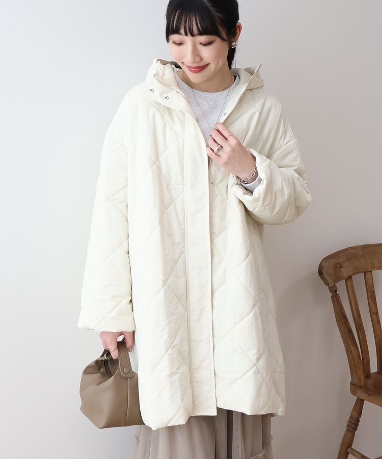AMERICAN HOLIC「軽ポカフーディーキルティングコート」|その他|Ivory