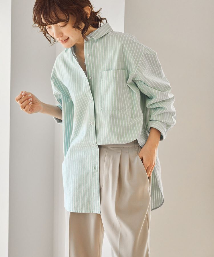 AMERICAN HOLIC「UVカットリサイクルコットンオックスシャツ」|シャツ・ブラウス|