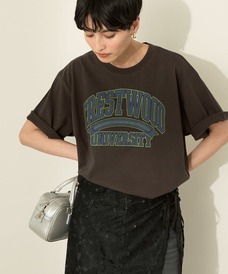 AMERICAN HOLIC「バイオウォッシュ加工ロゴTシャツ」|Tシャツ・カットソー|Blue