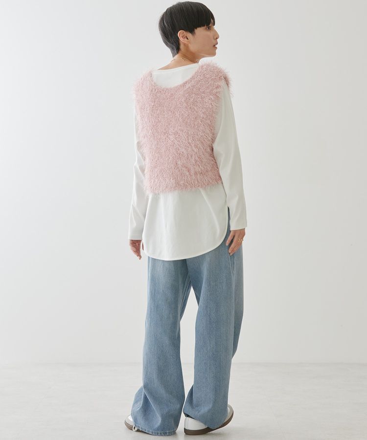 AMERICAN HOLIC「【選べる丈2サイズ】前後2wayシャギーベスト」|ベスト・ジレ|