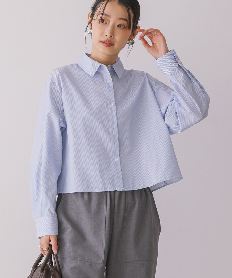 AMERICAN HOLIC「クロップドシャツ」|シャツ・ブラウス|Stripe