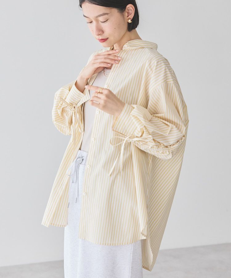 AMERICAN HOLIC「イージーケアバックギャザーリボンシャツ」|シャツ・ブラウス|