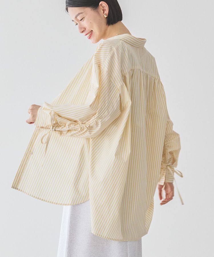 AMERICAN HOLIC「イージーケアバックギャザーリボンシャツ」|シャツ・ブラウス|