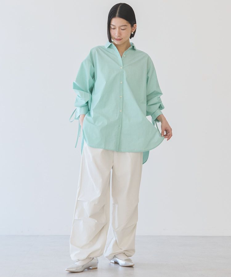 AMERICAN HOLIC「イージーケアバックギャザーリボンシャツ」|シャツ・ブラウス|