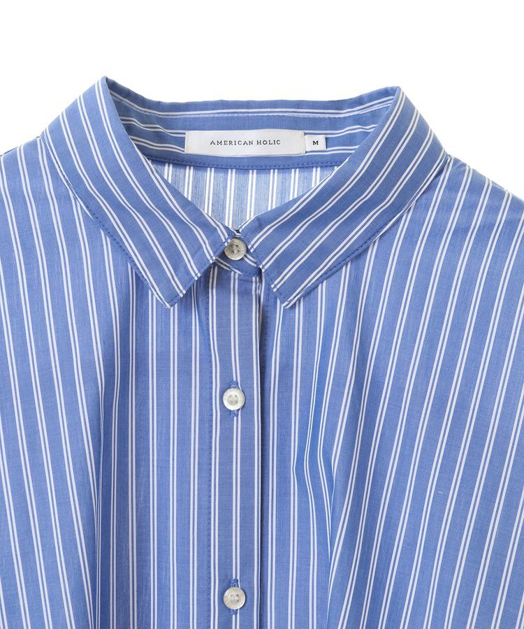 AMERICAN HOLIC「イージーケアバックギャザーリボンシャツ」|シャツ・ブラウス|