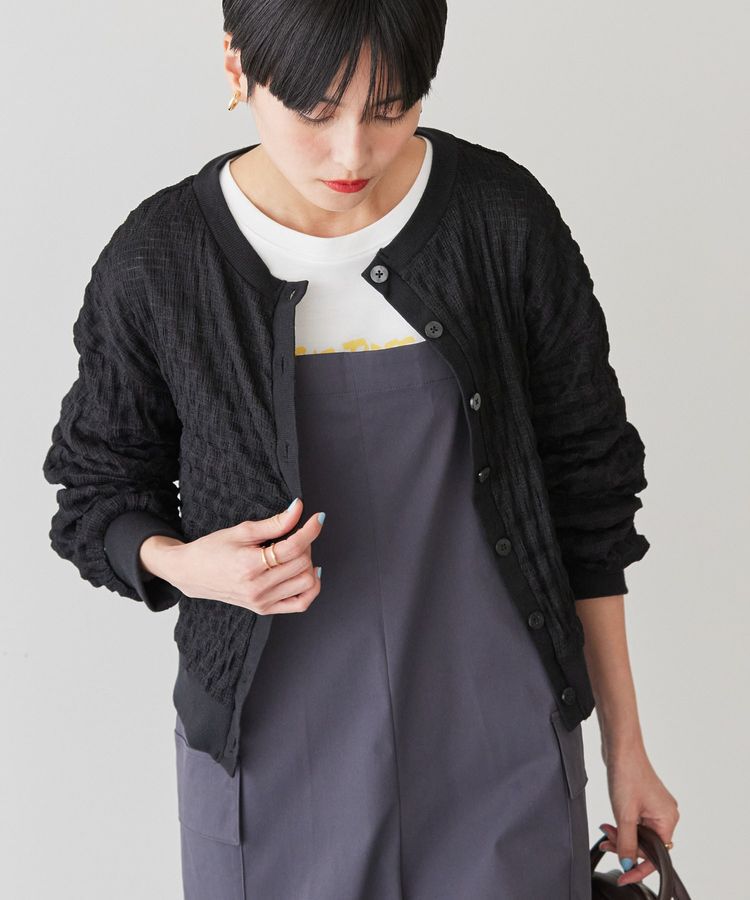 AMERICAN HOLIC「ぽこぽこカットカーディガン」|カーディガン|Black