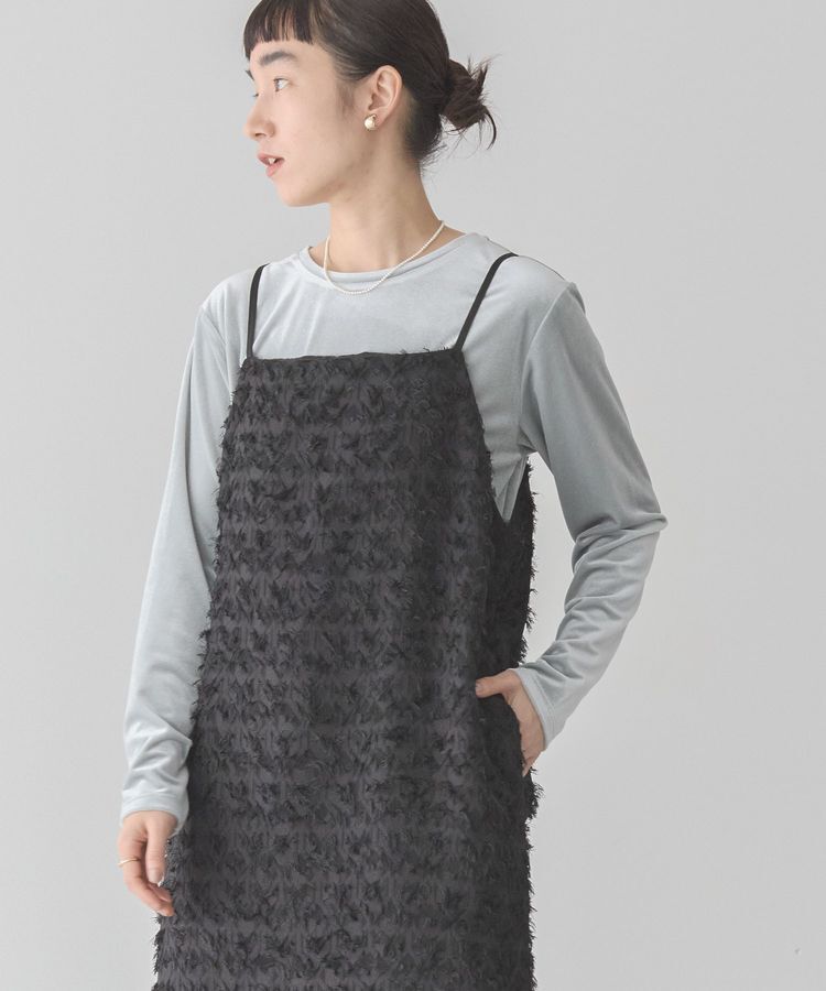 AMERICAN HOLIC「ベロアクルーネックカットプルオーバー」|Tシャツ・カットソー|