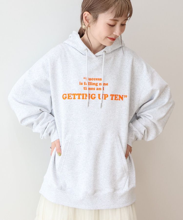 AMERICAN HOLIC「フロッキーロゴプリント裏毛パーカー」|スウェット・ジャージ|