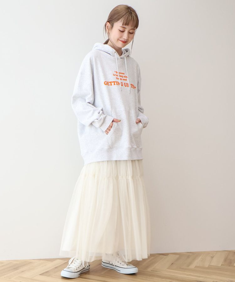 AMERICAN HOLIC「フロッキーロゴプリント裏毛パーカー」|スウェット・ジャージ|