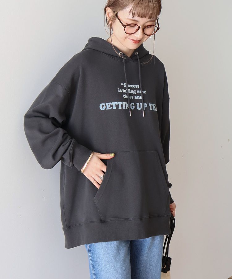 AMERICAN HOLIC「フロッキーロゴプリント裏毛パーカー」|スウェット・ジャージ|