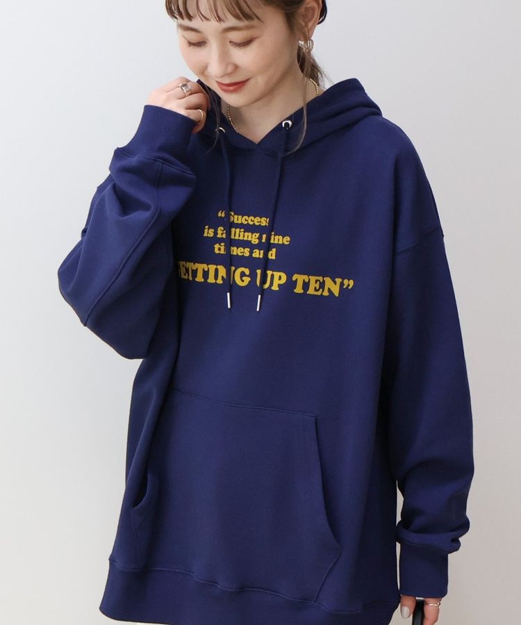 AMERICAN HOLIC「フロッキーロゴプリント裏毛パーカー」|スウェット・ジャージ|Navy