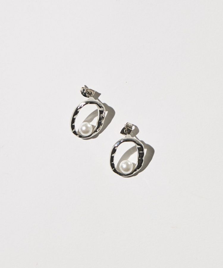 AMERICAN HOLIC「オーバルパールピアス」|ピアス|Silver