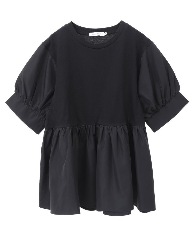 AMERICAN HOLIC「異素材切替ペプラムプルオーバー」|Tシャツ・カットソー|