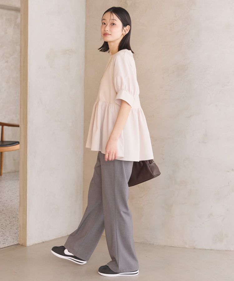 AMERICAN HOLIC「異素材切替ペプラムプルオーバー」|Tシャツ・カットソー|