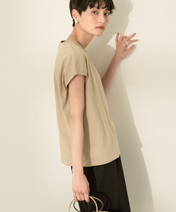 AMERICAN HOLIC「きれいめフレンチスリーブコットンプルオーバー」|Tシャツ・カットソー|