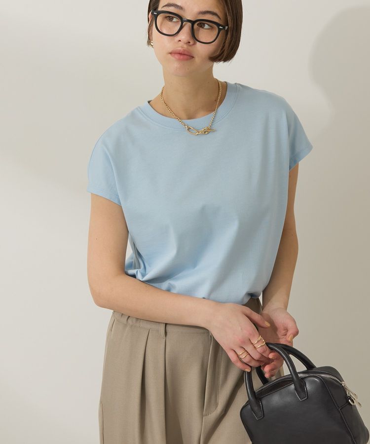 AMERICAN HOLIC「きれいめフレンチスリーブコットンプルオーバー」|Tシャツ・カットソー|