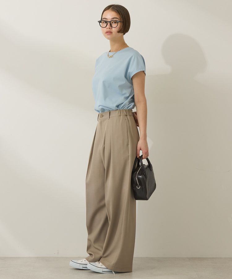 AMERICAN HOLIC「きれいめフレンチスリーブコットンプルオーバー」|Tシャツ・カットソー|