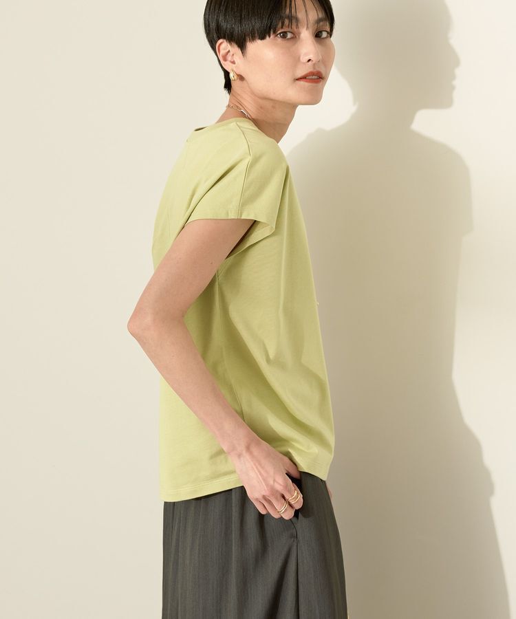 AMERICAN HOLIC「きれいめフレンチスリーブコットンプルオーバー」|Tシャツ・カットソー|
