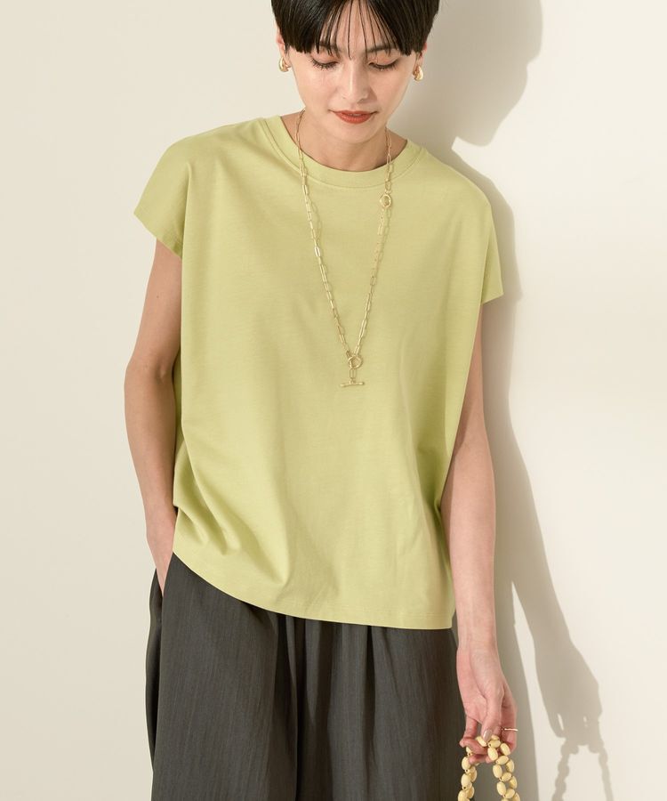 AMERICAN HOLIC「きれいめフレンチスリーブコットンプルオーバー」|Tシャツ・カットソー|Pistachio