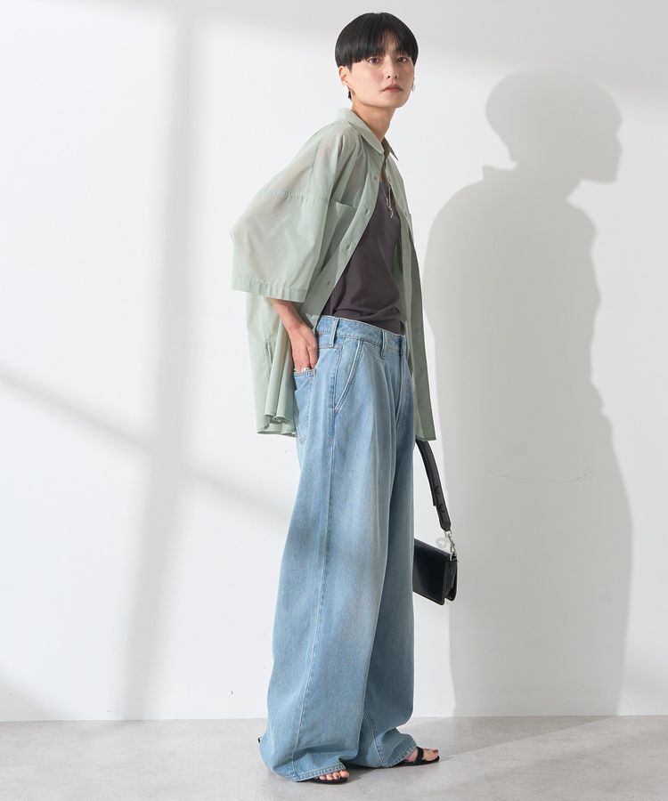 AMERICAN HOLIC「ウエストタックデニムパンツ」|デニム|