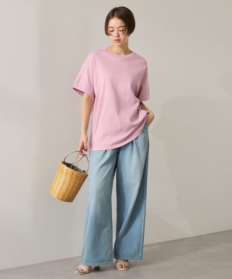 AMERICAN HOLIC「接触冷感スムースフレンチスリーブプルオーバー」|Tシャツ・カットソー|