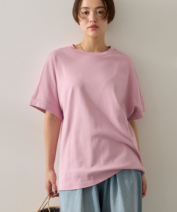 AMERICAN HOLIC「接触冷感スムースフレンチスリーブプルオーバー」|Tシャツ・カットソー|Pink